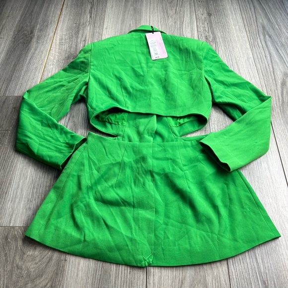 NWT Future Collective with Alani Noelle Cut Out Blazer Green - Picture 3 of 10